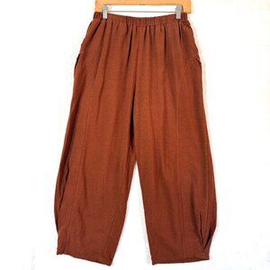 Best Tailor Wide Leg Cropped Pull On Lagenlook Trousers Relaxed Pants Womens 27